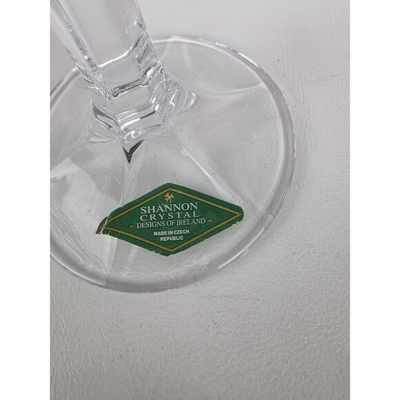 Vintage Shannon Crystal Wine Glasses 8 Oz Cut Glass Design Czech Republic Set of - Picture 4 of 9